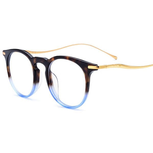 DOFTA B Titanium Acetate Optical Glasses Frame Men Vintage Prescription Eyeglasses New Women Round Myopia Spectacle Eyewear 7041