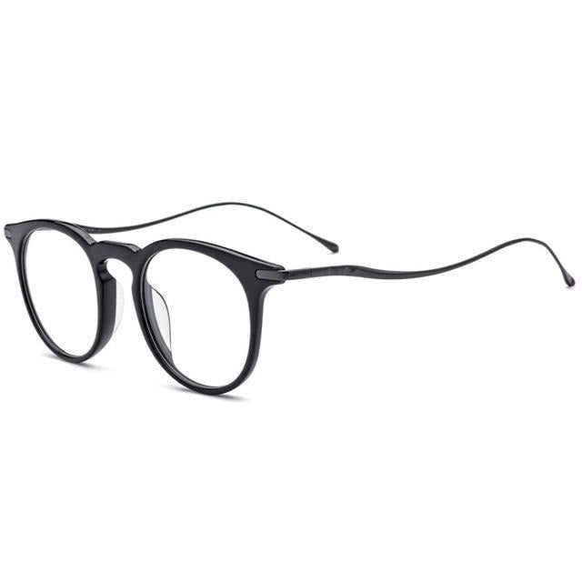 DOFTA B Titanium Acetate Optical Glasses Frame Men Vintage Prescription Eyeglasses New Women Round Myopia Spectacle Eyewear 7041