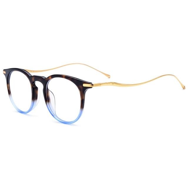 DOFTA B Titanium Acetate Optical Glasses Frame Men Vintage Prescription Eyeglasses New Women Round Myopia Spectacle Eyewear 7041