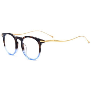 DOFTA B Titanium Acetate Optical Glasses Frame Men Vintage Prescription Eyeglasses New Women Round Myopia Spectacle Eyewear 7041